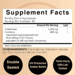 D Mannose con Cranberry 2000mg 240 capsulas Naturebell - Imagen 2