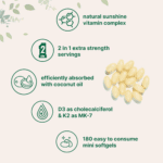 Microingredients Vitamina D3+k2 10000iu 200mcg 300 Softgels - Imagen 3