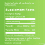 Vitamina D3 Y K2 Mk7 5000UI Liposomal 365 capsulas Upnourish - Imagen 5