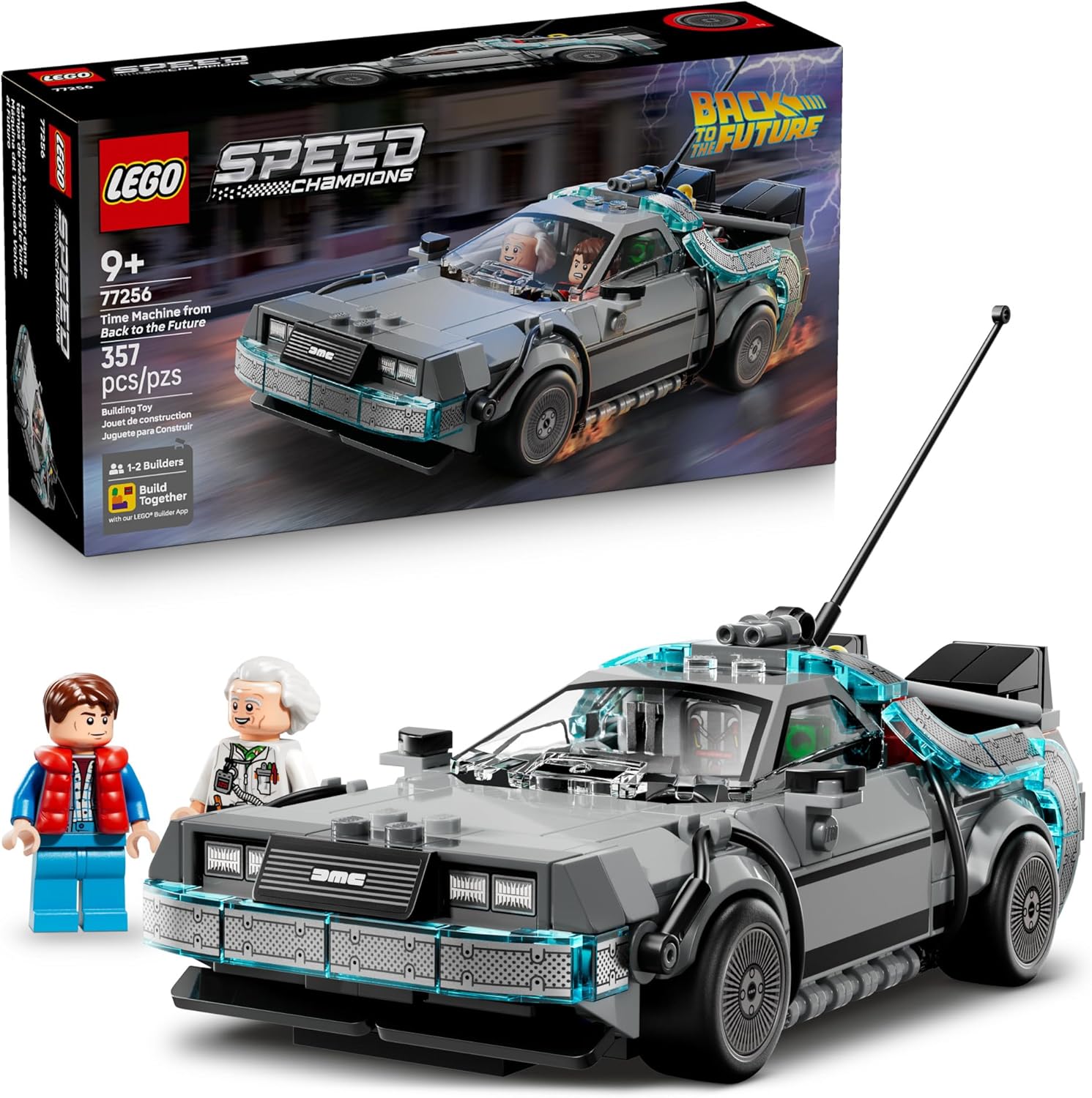 81-m81-7O+L._AC_SL1500_ LEGO Speed Champions Delorean Regreso al Futuro 77256 - Imagen 1