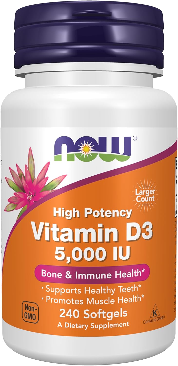 71Xsi+LdYzL._AC_SL1500_ Now D3 5,000 IU 240 Capsulas Blandas - Imagen 1