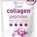 Micro Ingredients Polvo de péptidos de colágeno múltiple, 1 libra